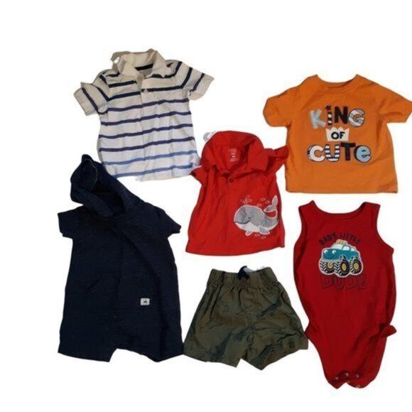 Baby Boys Lot Size 6-18 Months 6 pcs  Bundle - Picture 1 of 6